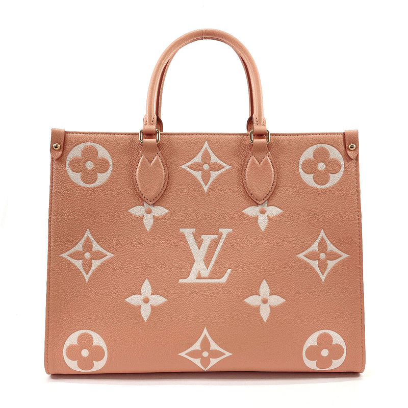 LOUIS VUITTON Tote Bag M46286 On the Go MM Monogram Empreinte/Grain leather  pink Women New