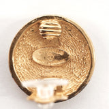 CHANEL Earring COCO Mark Matelasse metal gold Women Used
