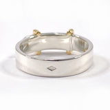 HERMES Ring H-belt Constance Silver925/K18 Gold #10(JP Size) Silver Silver Women Used