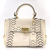 Salvatore Ferragamo Handbag FZ-21 Gancini Sophia leather Ivory Women Used