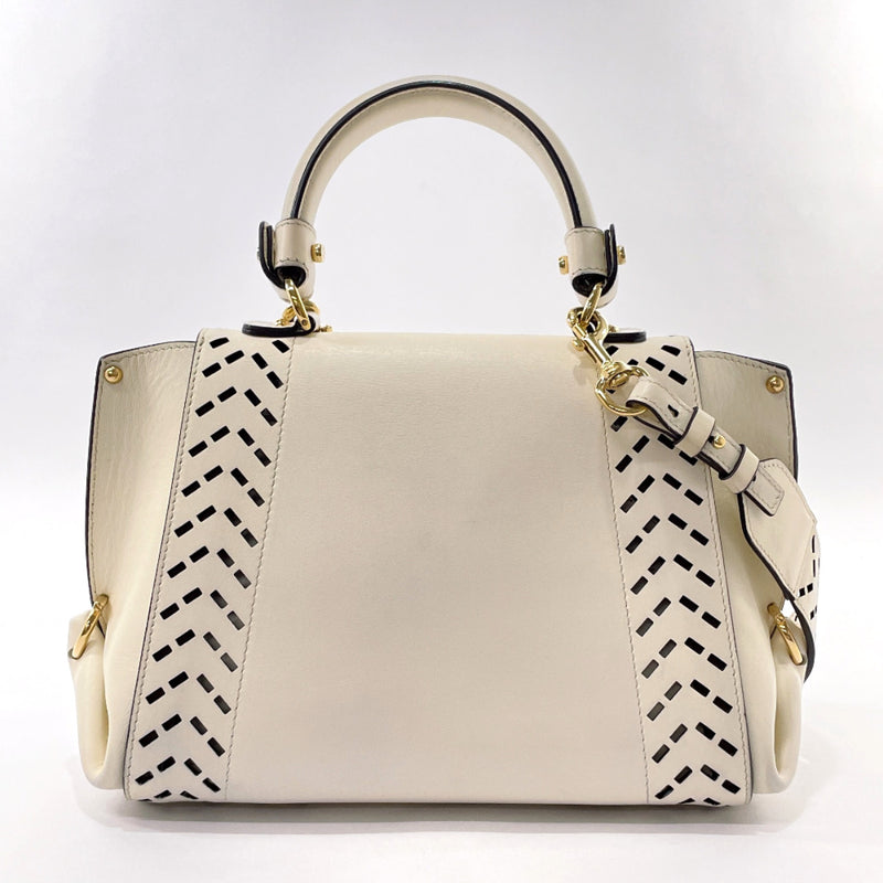 Salvatore Ferragamo Handbag FZ-21 Gancini Sophia leather Ivory Women Used