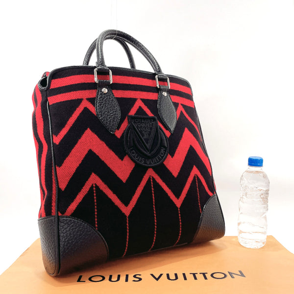 LOUIS VUITTON Tote Bag M95241 Hippo Vale wool/leather Black Black unisex Used