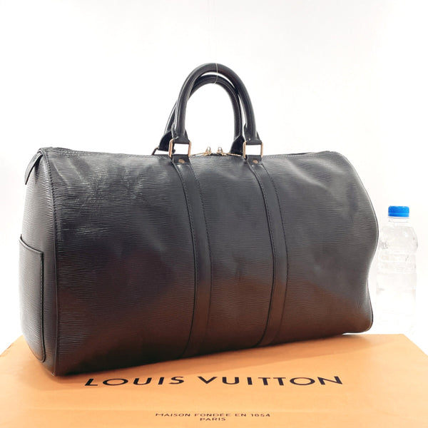 LOUIS VUITTON Boston bag M59152 Keepall 45 Epi Leather Black unisex Used