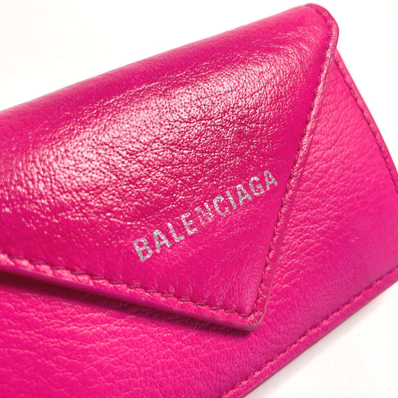 Balenciaga PAPER ZA MONEY 371661 Women's Leather Long Wallet (bi-fold) Blue