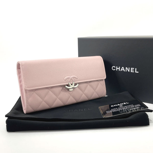 CHANEL purse A84426 half coco Matelasse lambskin pink Women Used