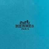 HERMES scarf Losange Uni cashmere/silk blue blue unisex New