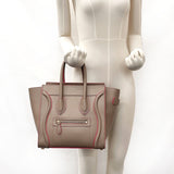 CELINE Handbag 167793 Luggage micro shopper leather beige beige Women Used