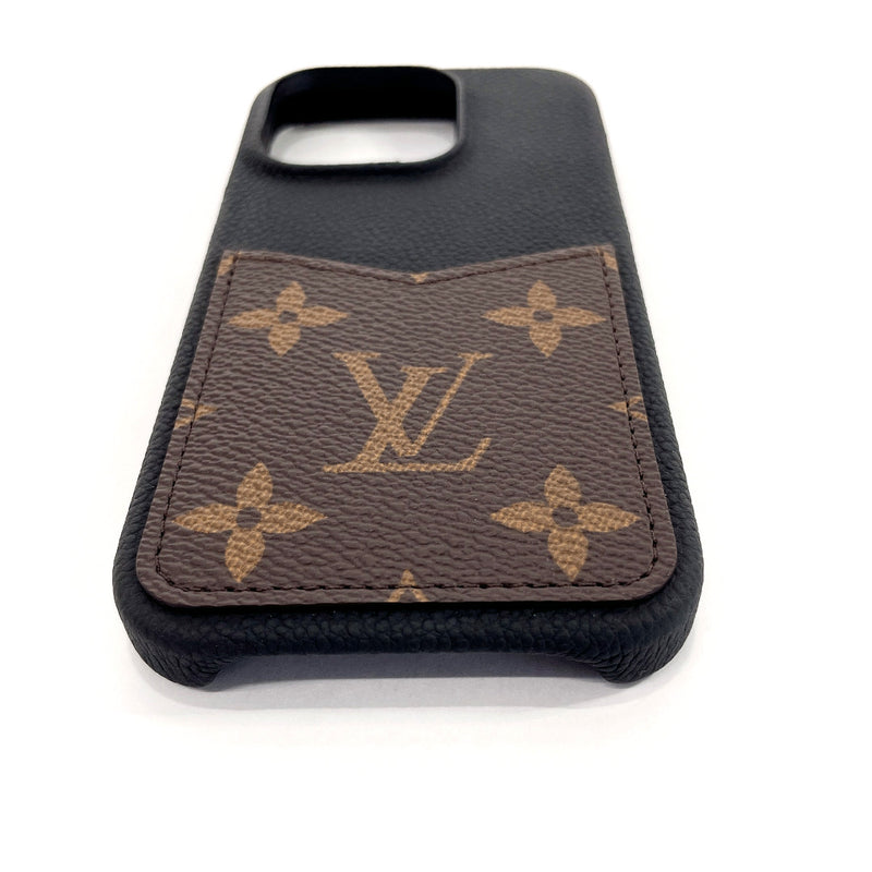 Louis Vuitton LV iPhone 14 Pro Case M81998 Monogram Brown Black 