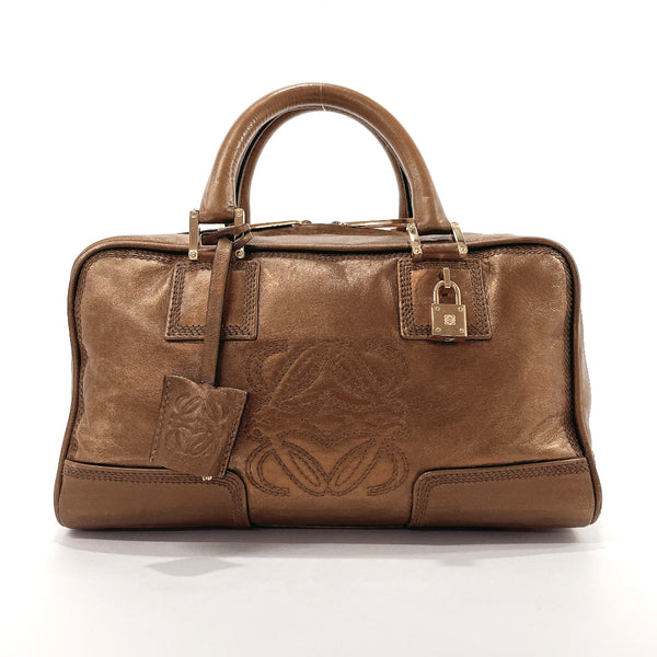 LOEWE Handbag 311.12.001 Amazona 28 leather gold Women Used
