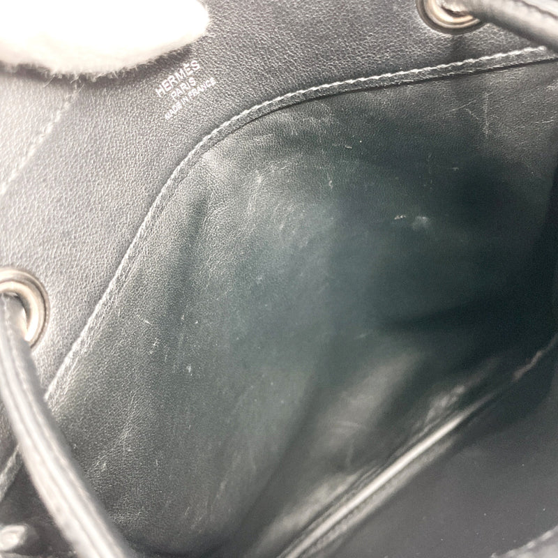 HERMES Shoulder Bag sac aline mini Swift Black CCarved seal Women Used –