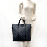 LOUIS VUITTON Tote Bag N41259 Tadao PM Damier Grafitto Canvas Black mens Used