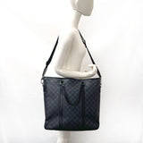 LOUIS VUITTON Tote Bag N41259 Tadao PM Damier Grafitto Canvas Black mens Used