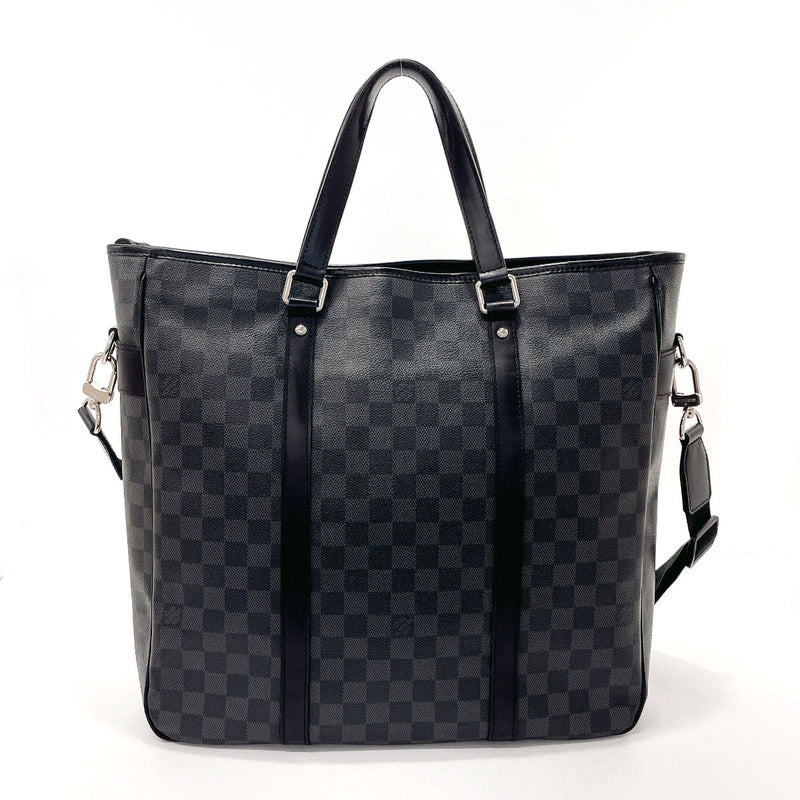 LOUIS VUITTON Tote Bag N41259 Tadao PM Damier Grafitto Canvas Black mens  Used