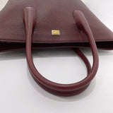 DOLCE&GABBANA Tote Bag with logo leather Bordeaux Women Used