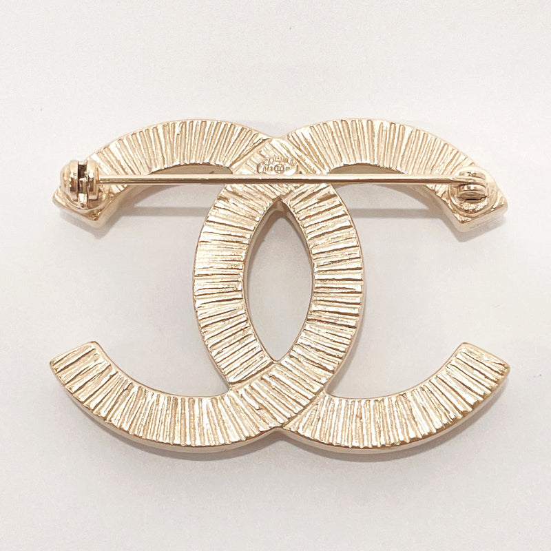 CHANEL BROOCH ACCESSORY NEW COCO MARK TWO TONE CRYSTALS