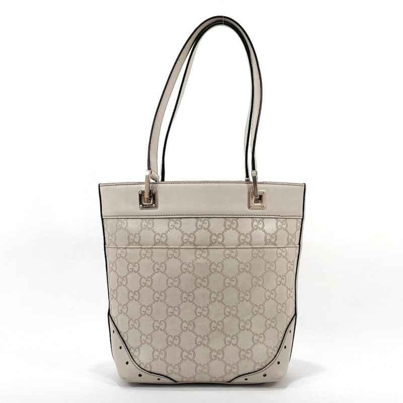 GUCCI Tote Bag 145994 Bucket type Sima leather Ivory Women Used