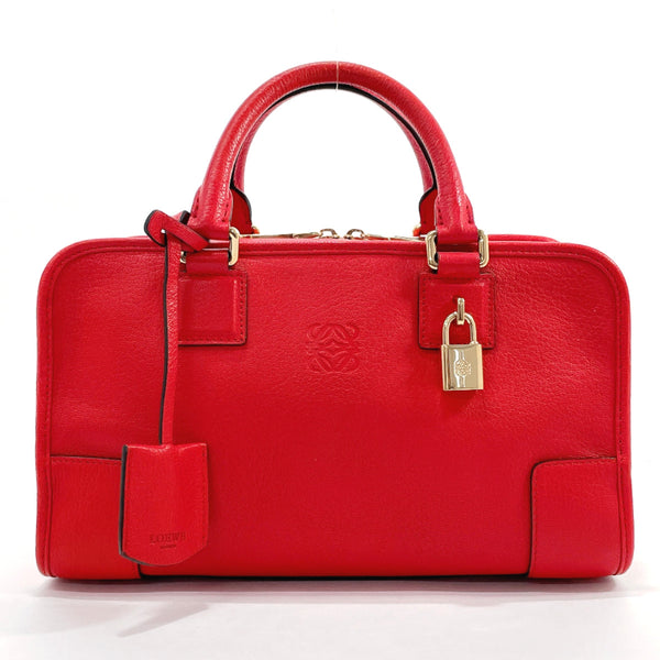 LOEWE Handbag Amazona 28 leather Red Women Used