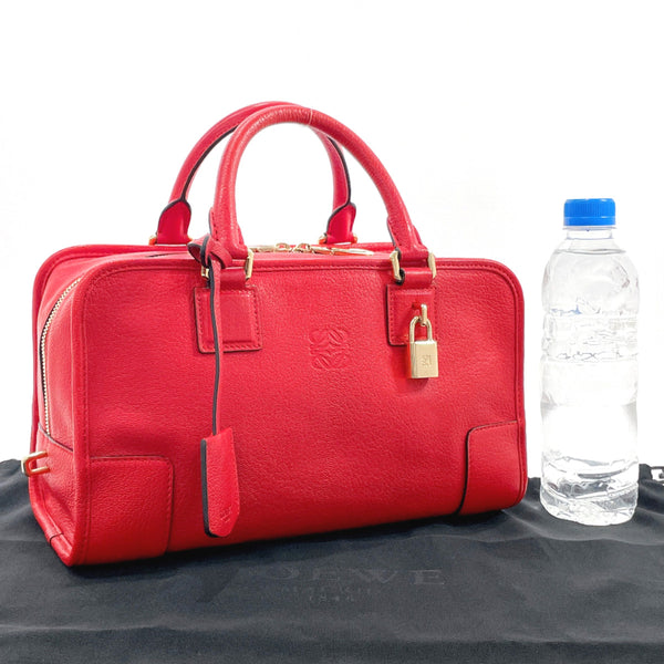LOEWE Handbag Amazona 28 leather Red Women Used