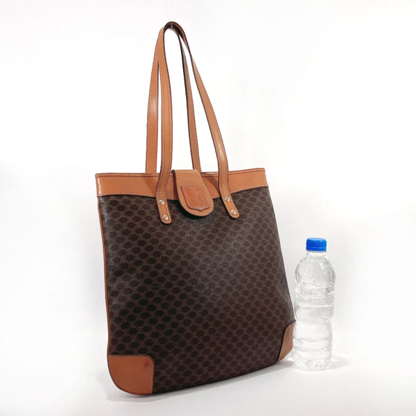 CELINE Handbag Macadam PVC/leather Brown Women Used