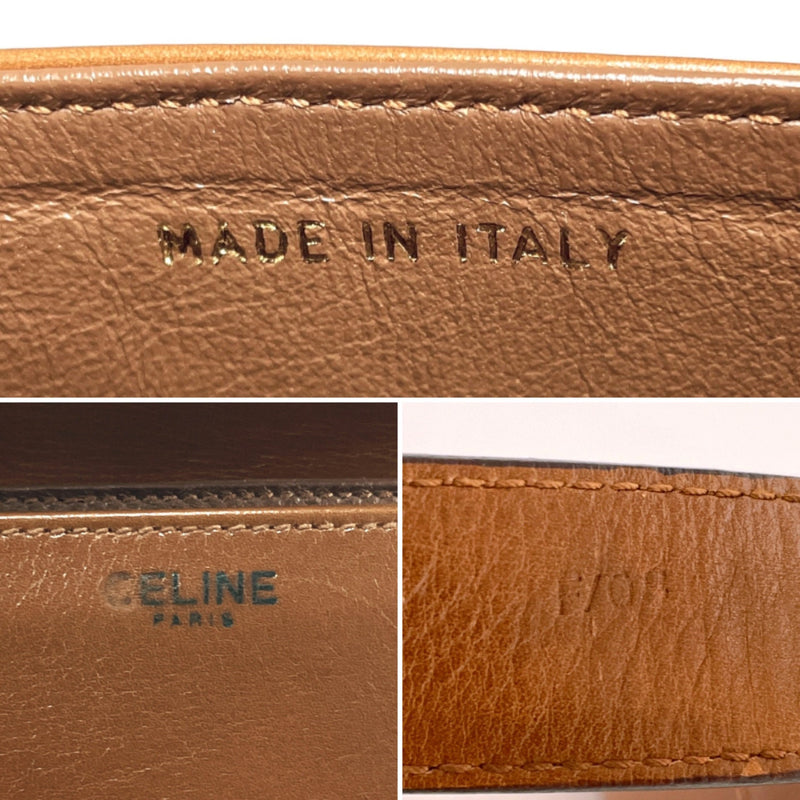 CELINE Shoulder Bag Macadam leather Brown Women Used