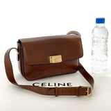 CELINE Shoulder Bag Macadam leather Brown Women Used