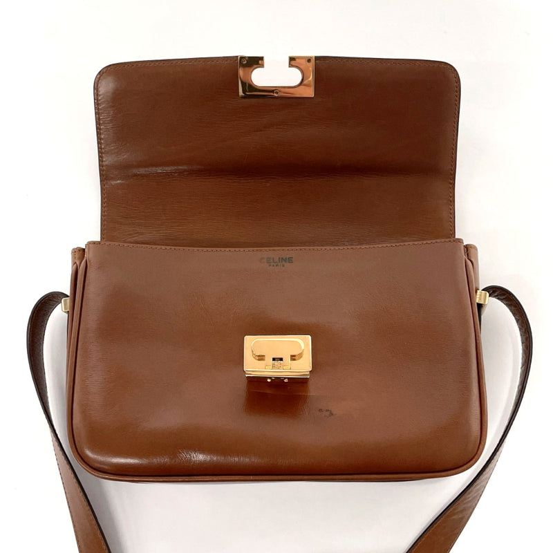 CELINE Shoulder Bag Macadam leather Brown Women Used