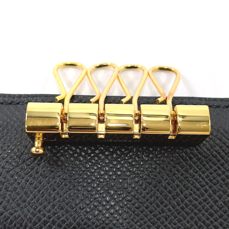 Hermes Bearn key case/4 key holder Feu Epsom leather Gold hardware