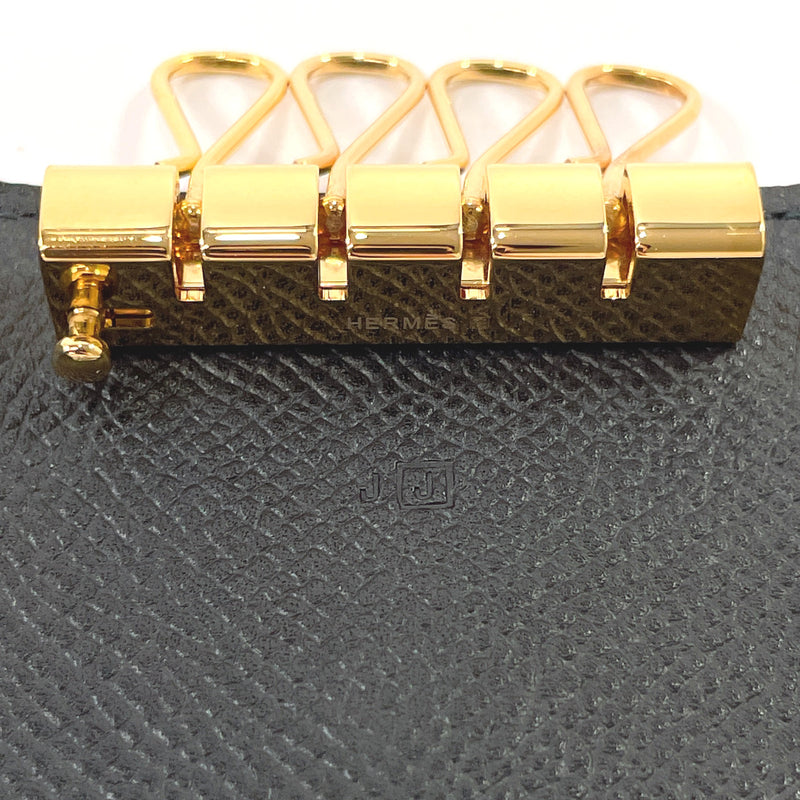 Hermes Bearn key case/4 key holder Feu Epsom leather Gold hardware