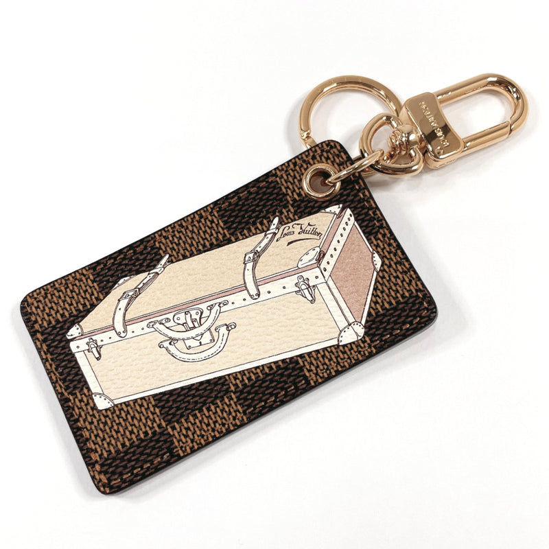 LOUIS VUITTON key ring M66179 Portocre Afish Damier canvas Brown Brown  unisex Used