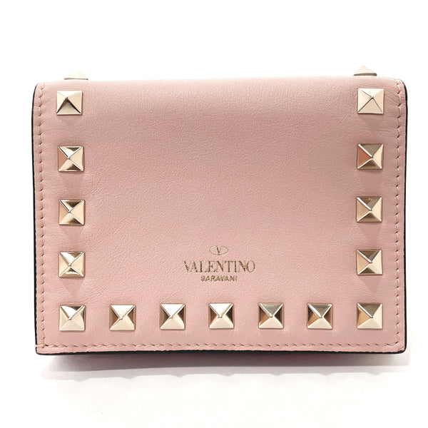 Valentino Garavani wallet PE・P・P39・BOL・0 Rock studs leather pink Women Used