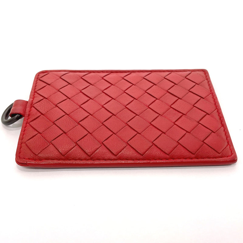 BOTTEGAVENETA Pass case Intrecciato leather Red unisex Used