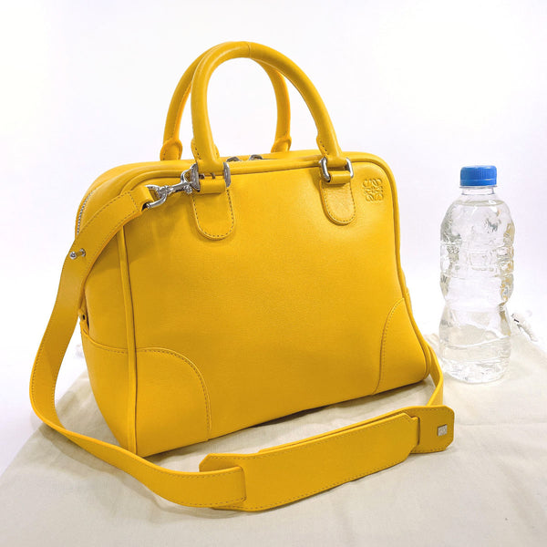LOEWE Handbag Amazona 28 leather yellow Women Used