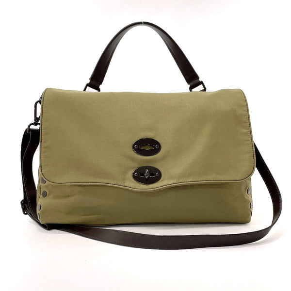 ZANELLATO Handbag 32130443 Postina 2WAY Nylon/leather khaki Women Used