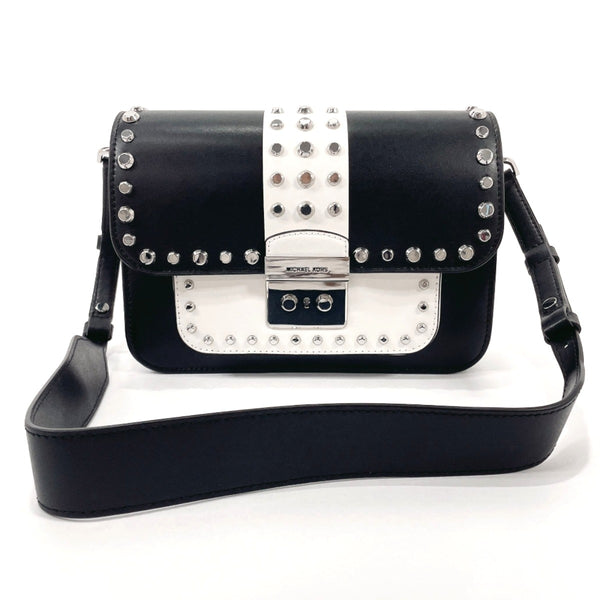 Michael Kors Shoulder Bag 30T9SS9L9T throne editor Studs leather Black Black Women Used