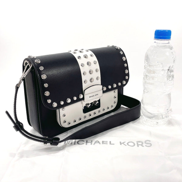 Michael Kors Shoulder Bag 30T9SS9L9T throne editor Studs leather Black Black Women Used