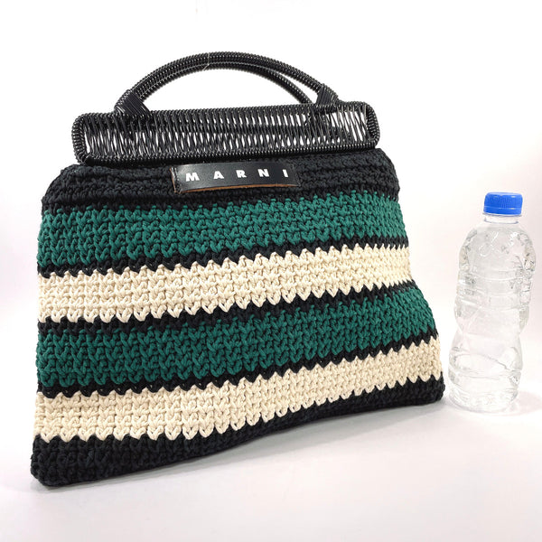 MARNI Handbag crochet wool frame bag Marni Market wool green green Women Used