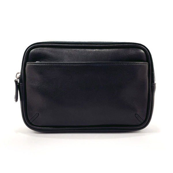 COACH bam bag 5446 leather Black unisex Used