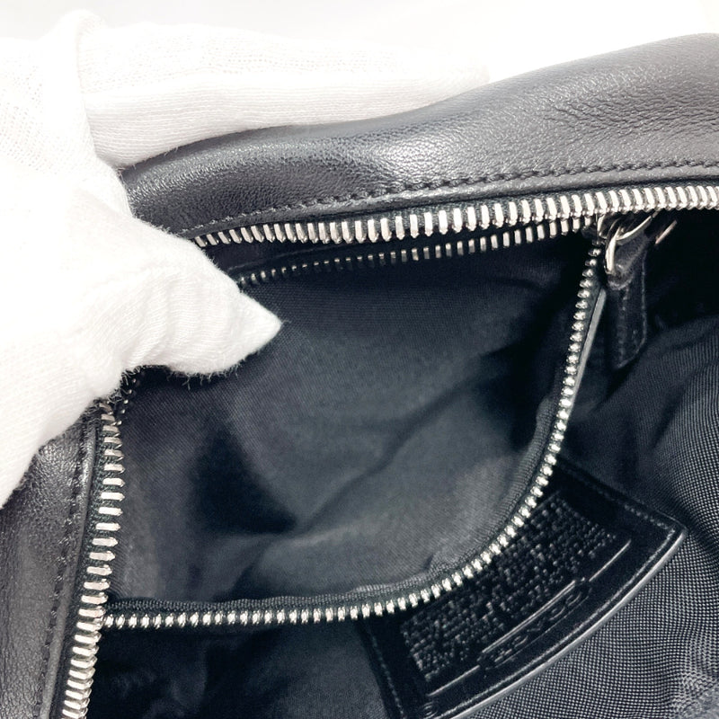 COACH bam bag 5446 leather Black unisex Used