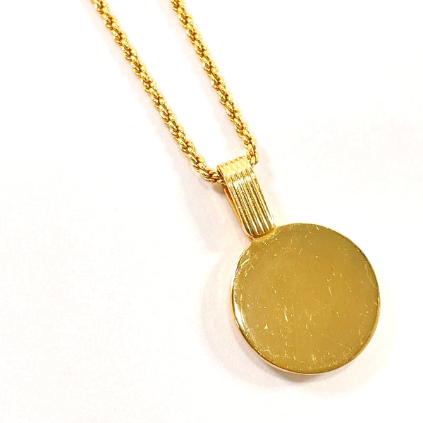 Christian Dior Necklace logo metal/Rhinestone gold Women Used