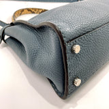 FENDI Handbag 8BN290 Selleria Peekaboo Medium leather blue Women Used