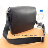 LOUIS VUITTON Shoulder Bag M32852 Roman PM Taiga Black Black mens Used