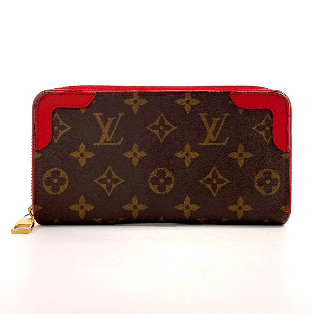 LOUIS VUITTON purse M61854 Zippy wallet Retiro Monogram canvas Brown B –