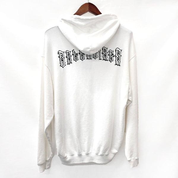 BALENCIAGA Parker TEV67 back logo embroidery pullover 19 Stainless Steel cotton white mens Used
