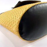 MIUMIU Tote Bag 5BG158 Basket bag 2WAY straw/leather beige beige Women Used