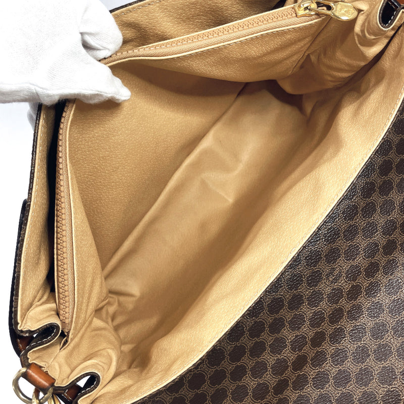 CELINE Business bag Macadam 2WAY PVC/leather Brown mens Used