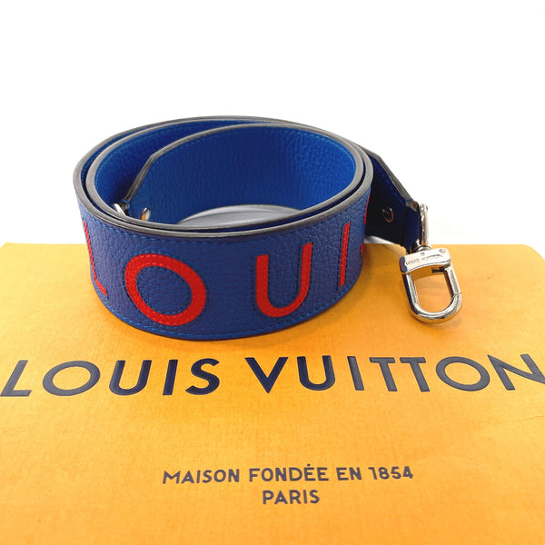 LOUIS VUITTON Shoulder strap Taurillon Clemence blue unisex Used