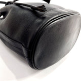 Burberrys Shoulder Bag drawstring leather Black Women Used