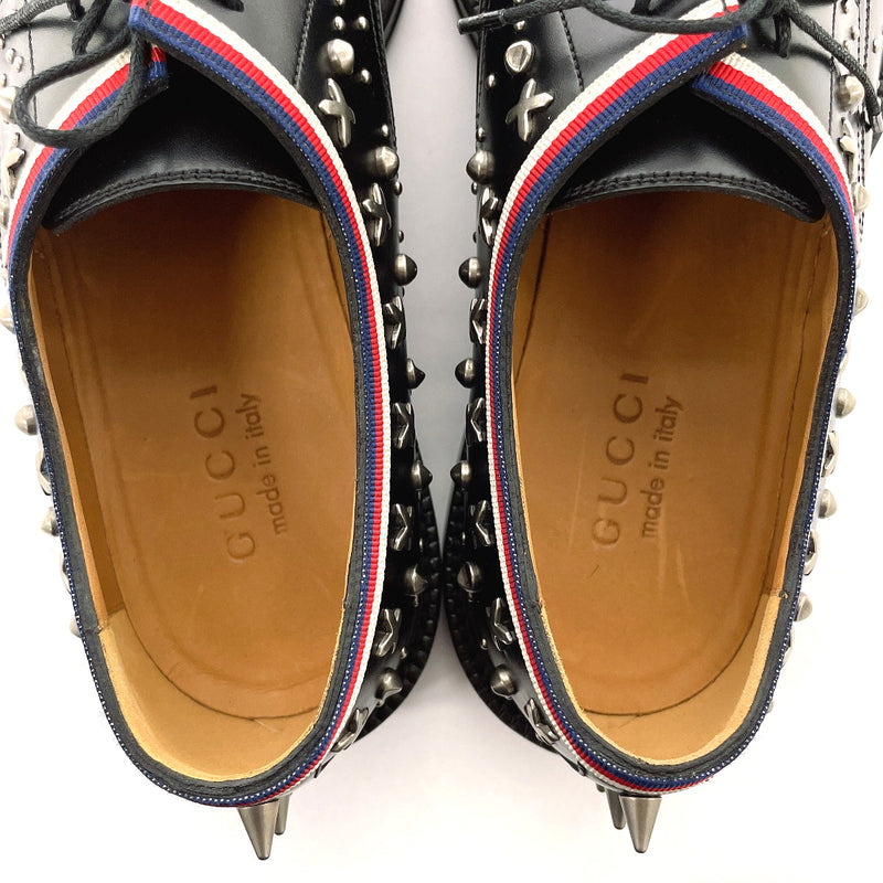 GUCCI Dress shoes 472751 Studs Sherry line leather Black mens Used –