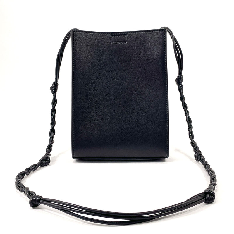 JIL SANDER Shoulder Bag JSMQ850173 Tangle leather Black Women Used