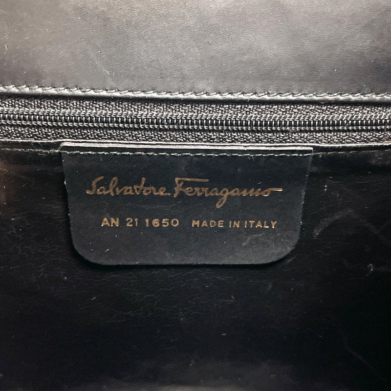 Salvatore Ferragamo Handbag AN 21 1650 2WAY Chain handle leather Black Women Used